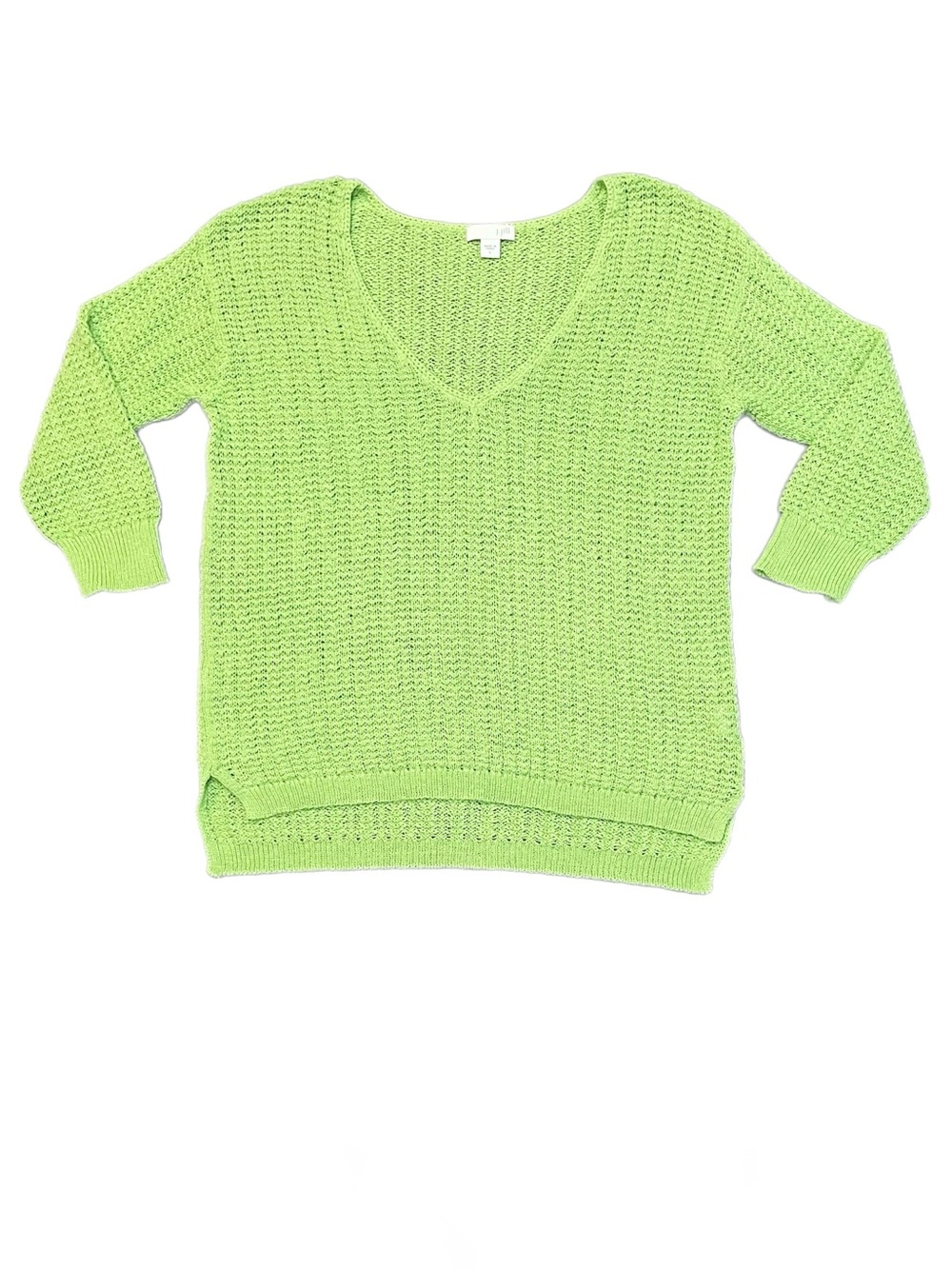 J Jill 3/4 Sleeve Open Knit Sweater Size Small